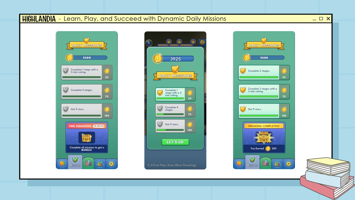 Highlandia - Learn play and succeed with Dynamic Daily Missions