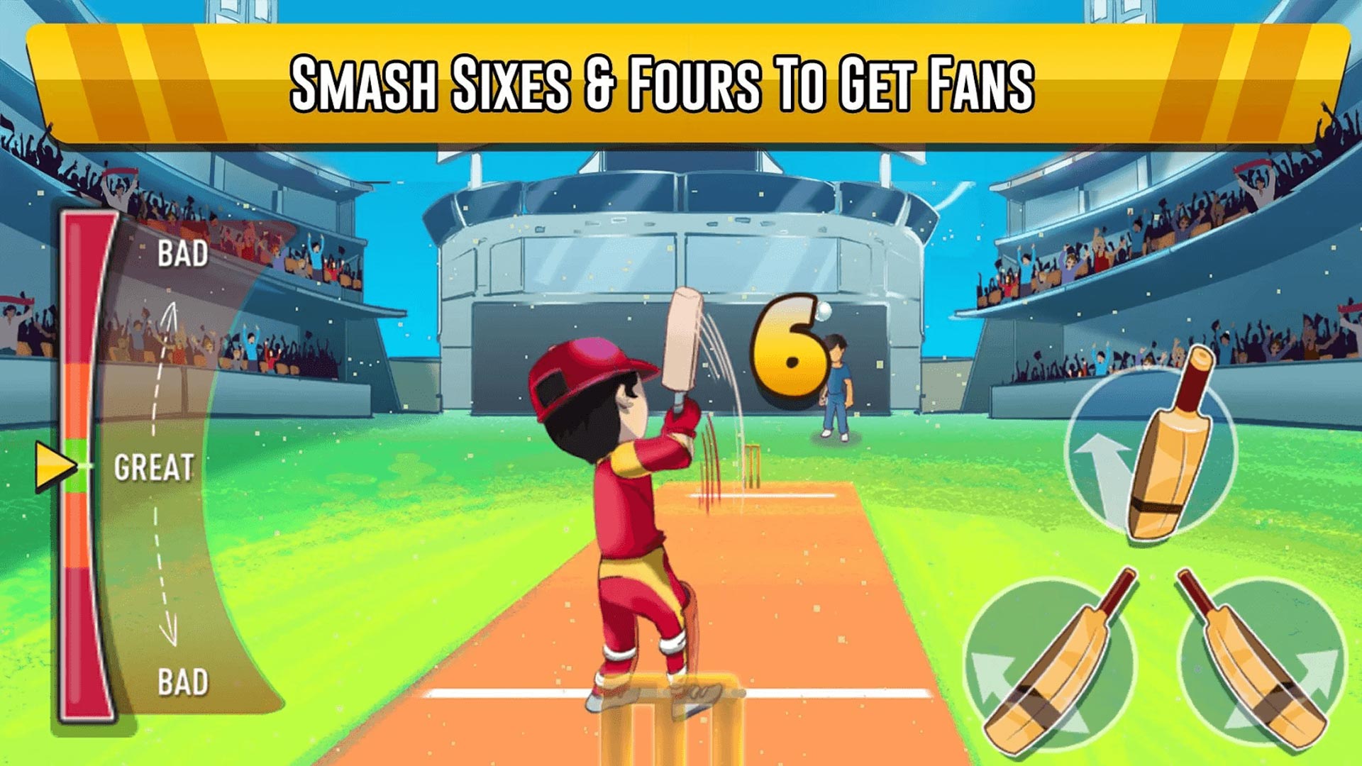 Smash sixes and fours to get fans